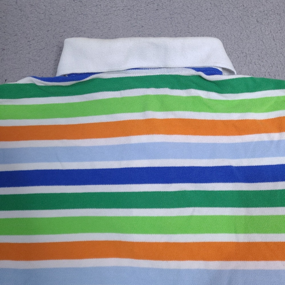 Southpole Polo Shirt Mens Large Colorful Striped‎ Authentic Collection Cotton - Picture 10 of 11